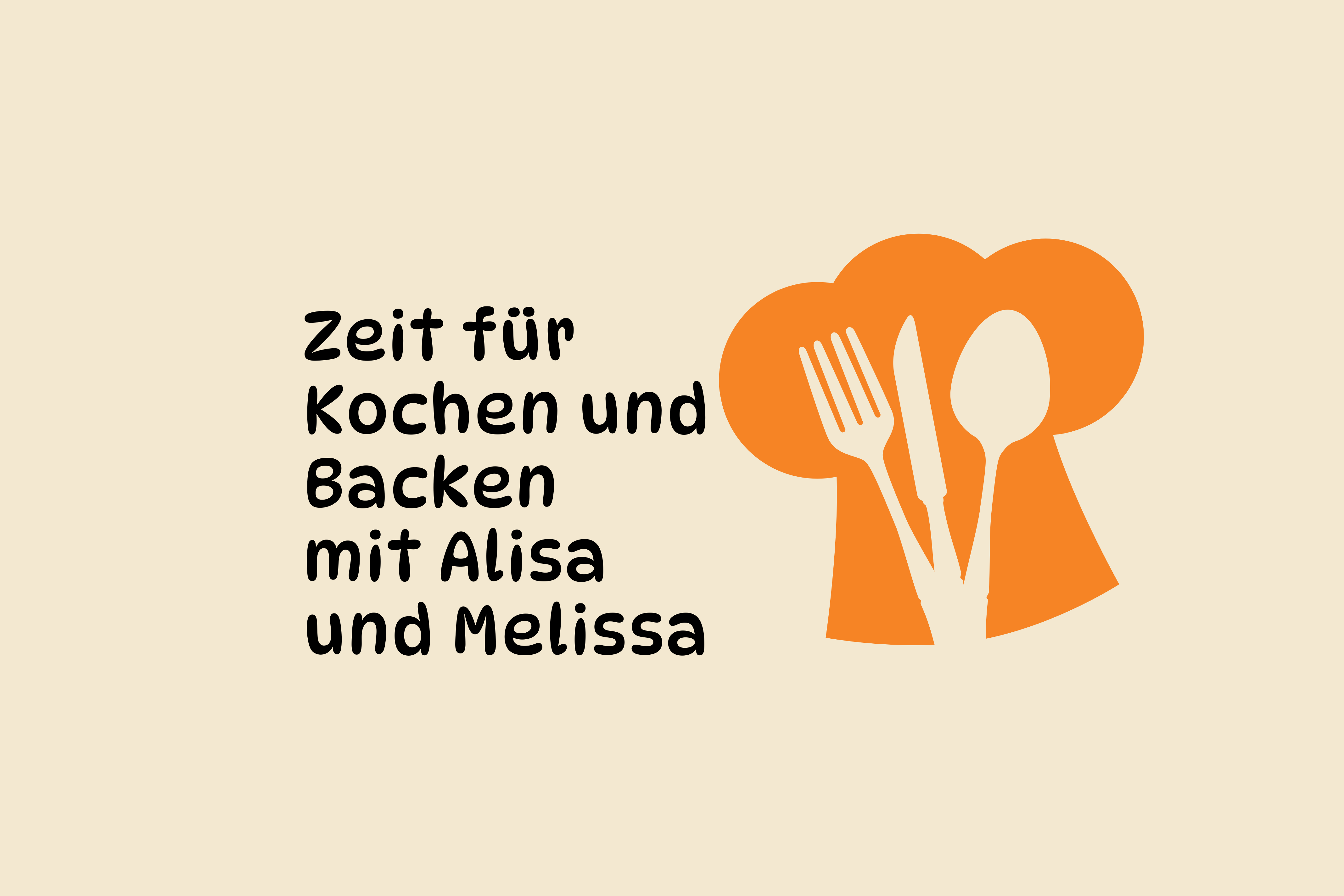Hier siehst du das Symbol für Kochen und Backen mit Melissa und Alisa